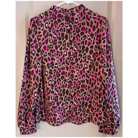 Leopard Print Blouse (NWOT) - Picture 3 of 6
